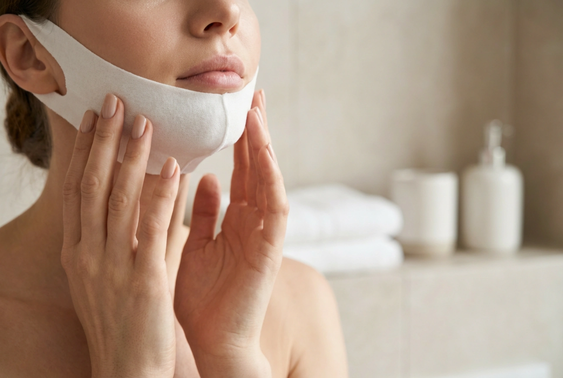 Lyftande hakmask: korrekt applicering och användningstid