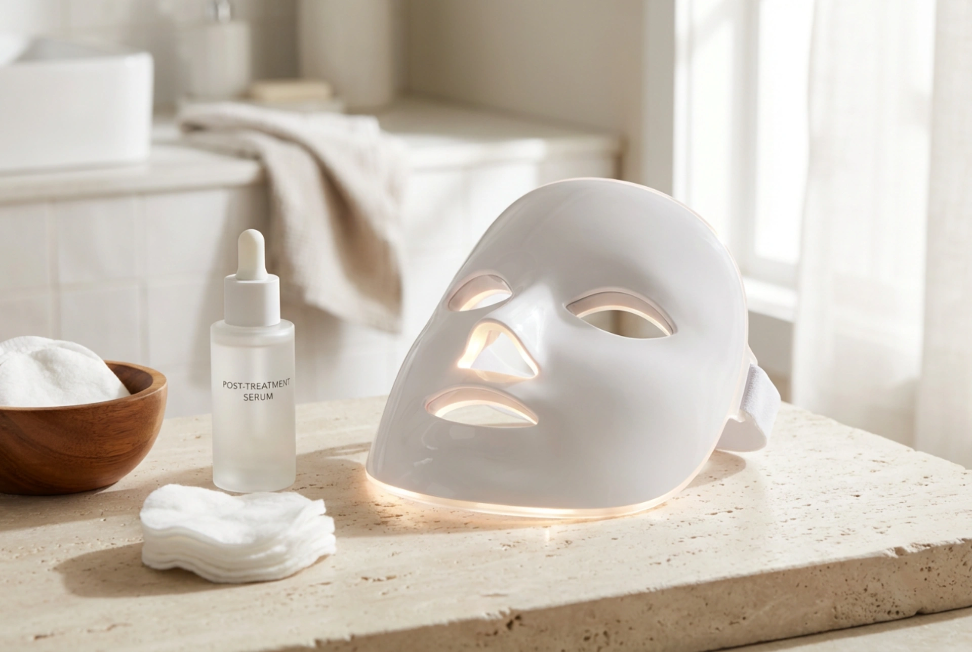 LED-mask för ansiktet: tidsinställningar och vård efter användning