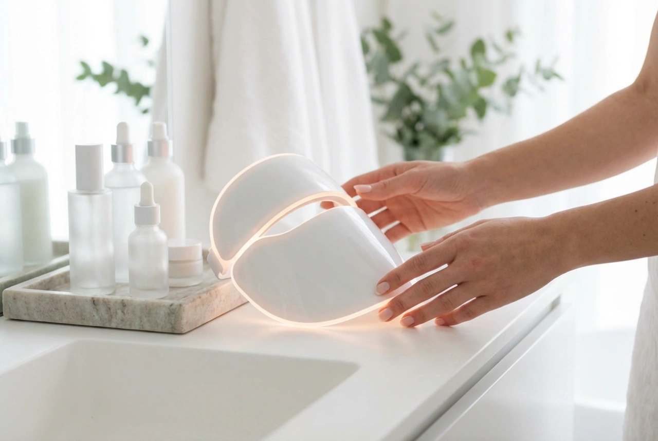 Hur fungerar en LED-ansiktsmask och hur man använder den i hudvården