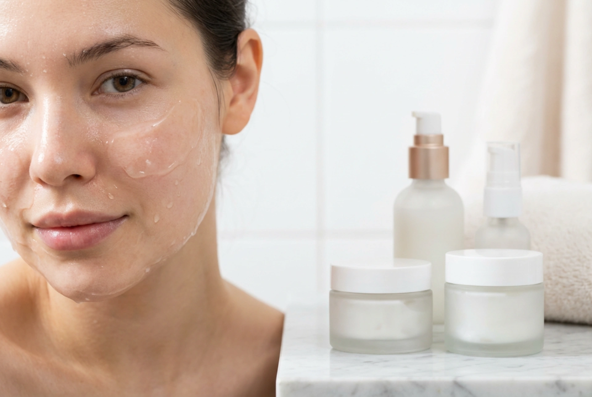 Ansiktsmask med hyaluronsyra: intensiv återfuktning och layering