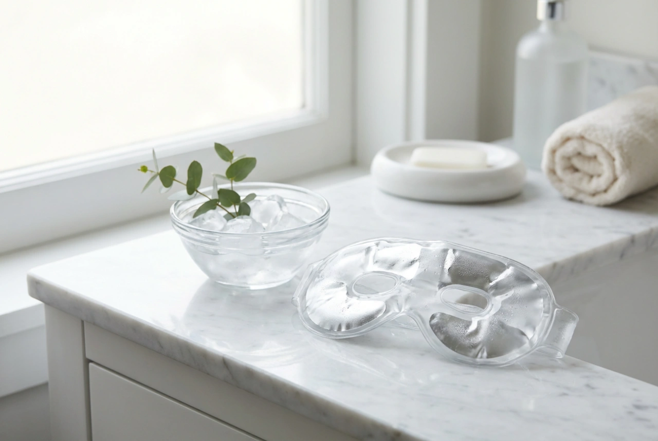 Hur fungerar en gelmask för ögonen och hur kyler man den säkert?