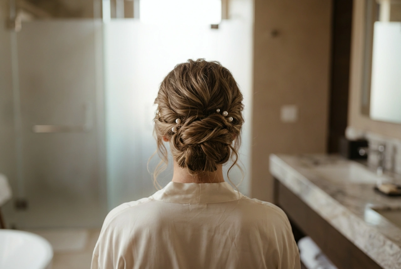 Studentbalsfrisyr utan stress: hållbar uppsättning, lockar eller vågor