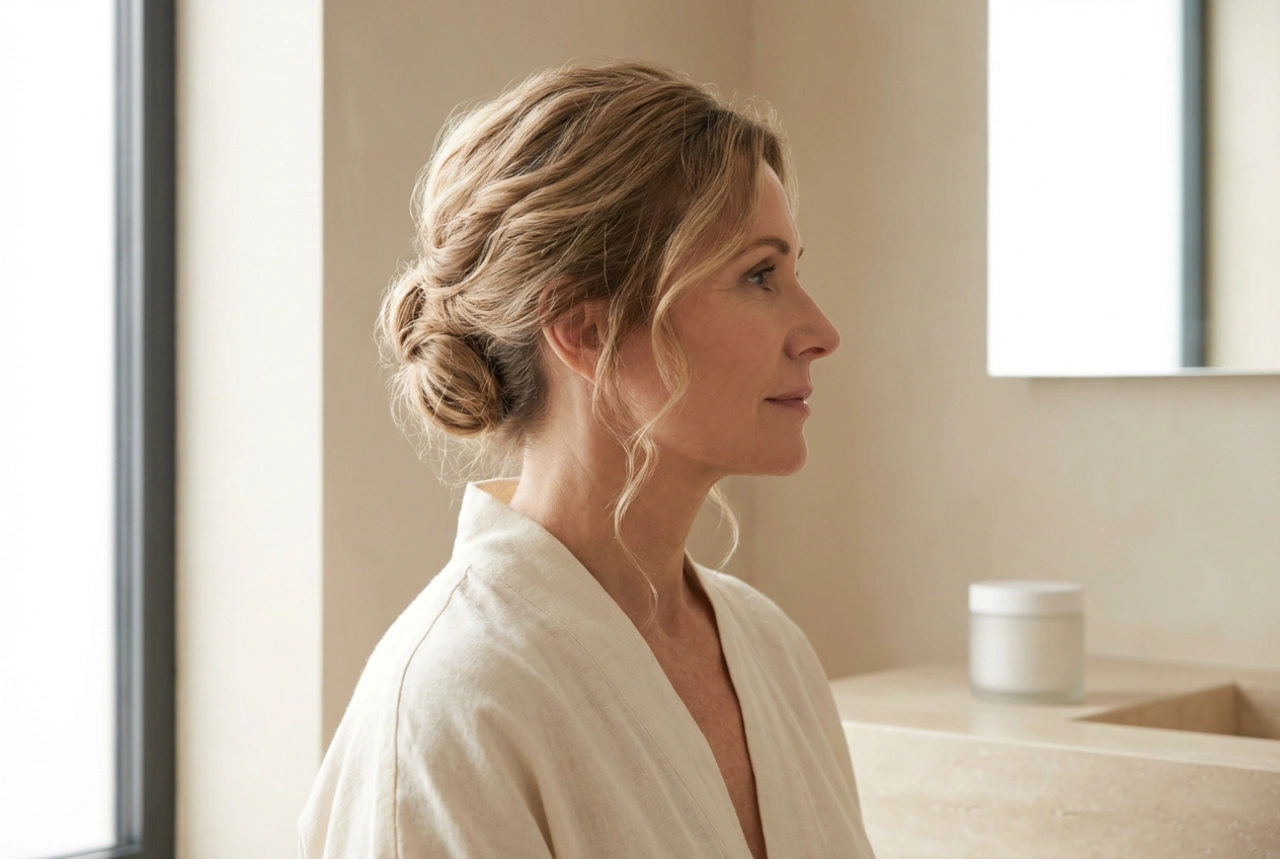 Elegant bröllopsfrisyr för 50-åringar: uppsättningar och vågor steg för steg