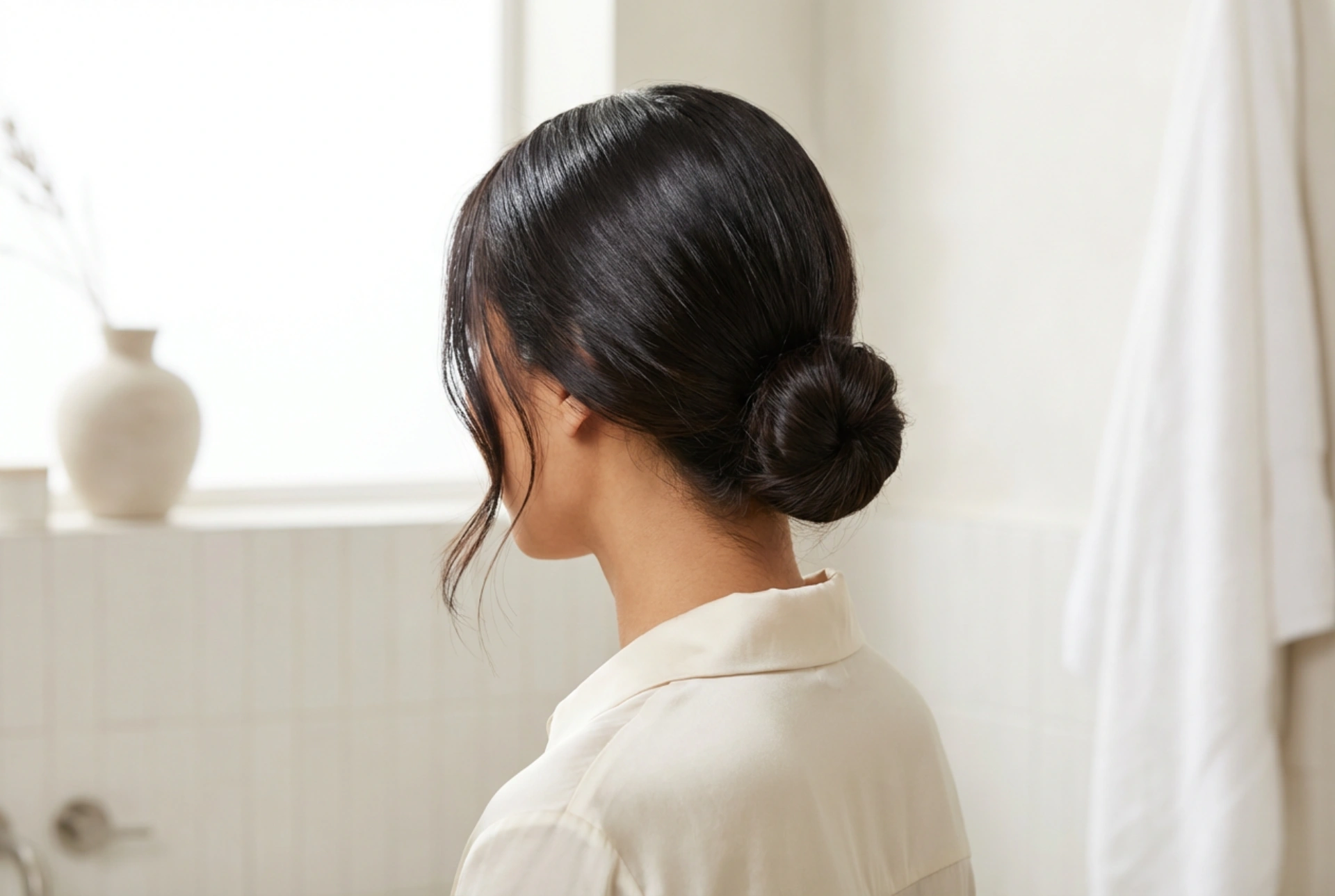 Hårknut steg för steg: slät, låg och slarvig