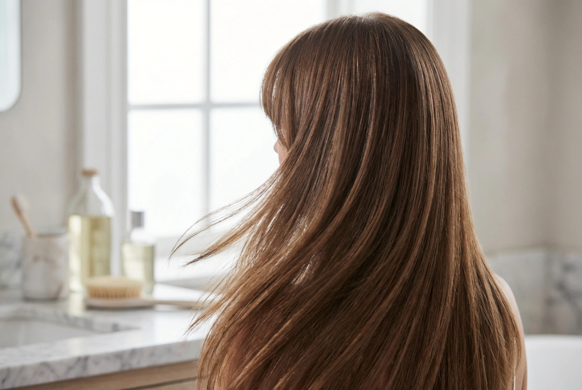Långt hår med lugg: Klippning, föning och styling