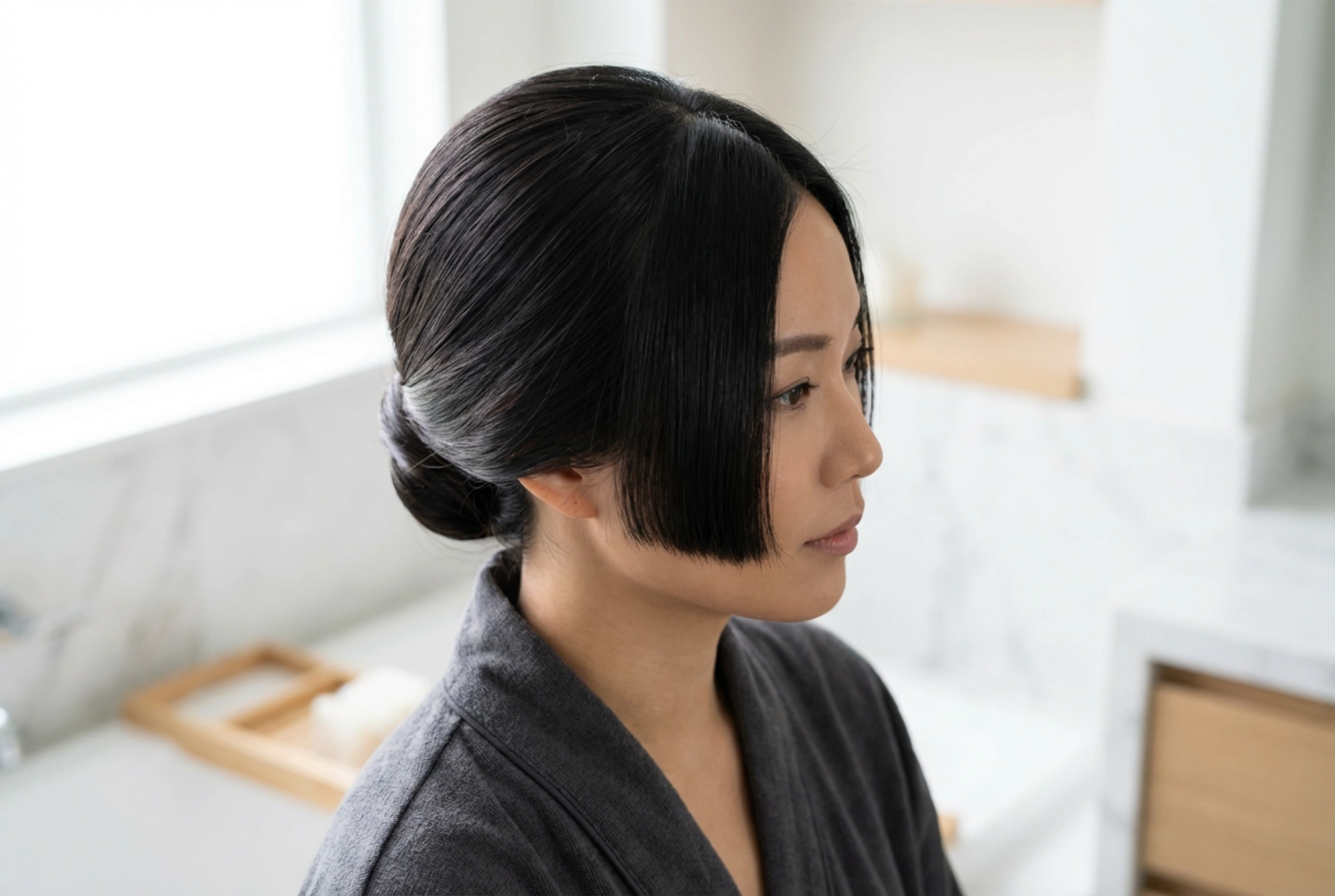 Japansk hårinspiration: Släta uppsättningar och Hime Cut