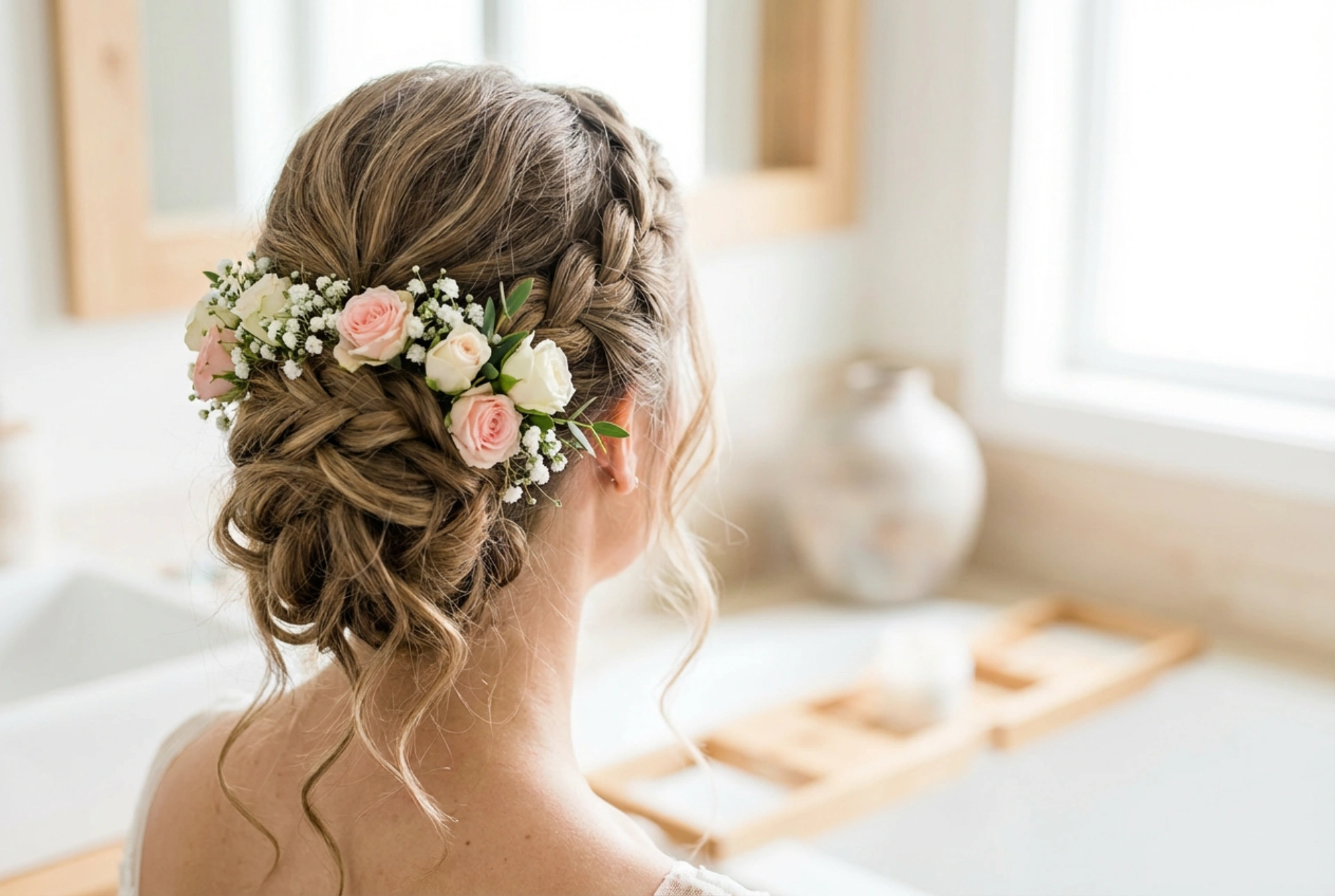 Kransen i fokus: bröllopsfrisyrer med blomsterkrans och hållbarhet