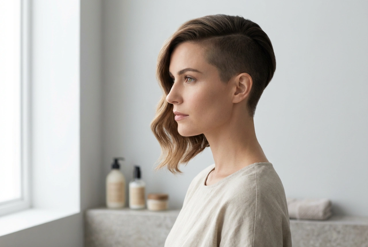 Asymmetrisk karaktär: frisyrer med rakad sida och hur du stylar dem