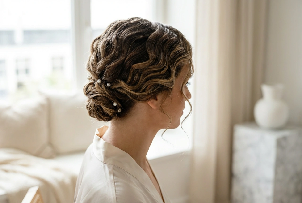 Kort frisyr för bröllop: snabba uppsättningar och hållbara vågor