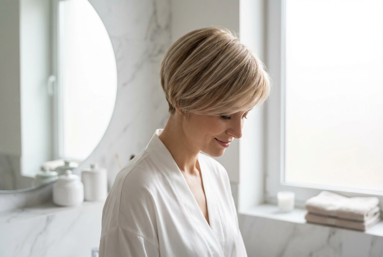 Korta champinjonfrisyrer för damer: mjuk finish och volym