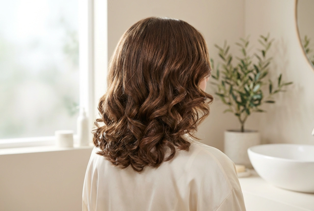 Lockar för bröllop på axellångt hår: ett hållbart resultat steg för steg
