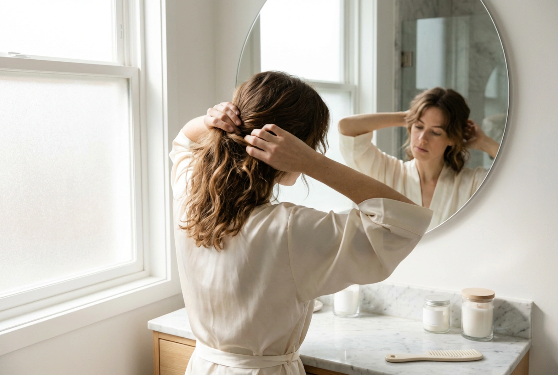 Mellanlångt hår: frisyrer steg-för-steg för jobbet, dejten och helgen