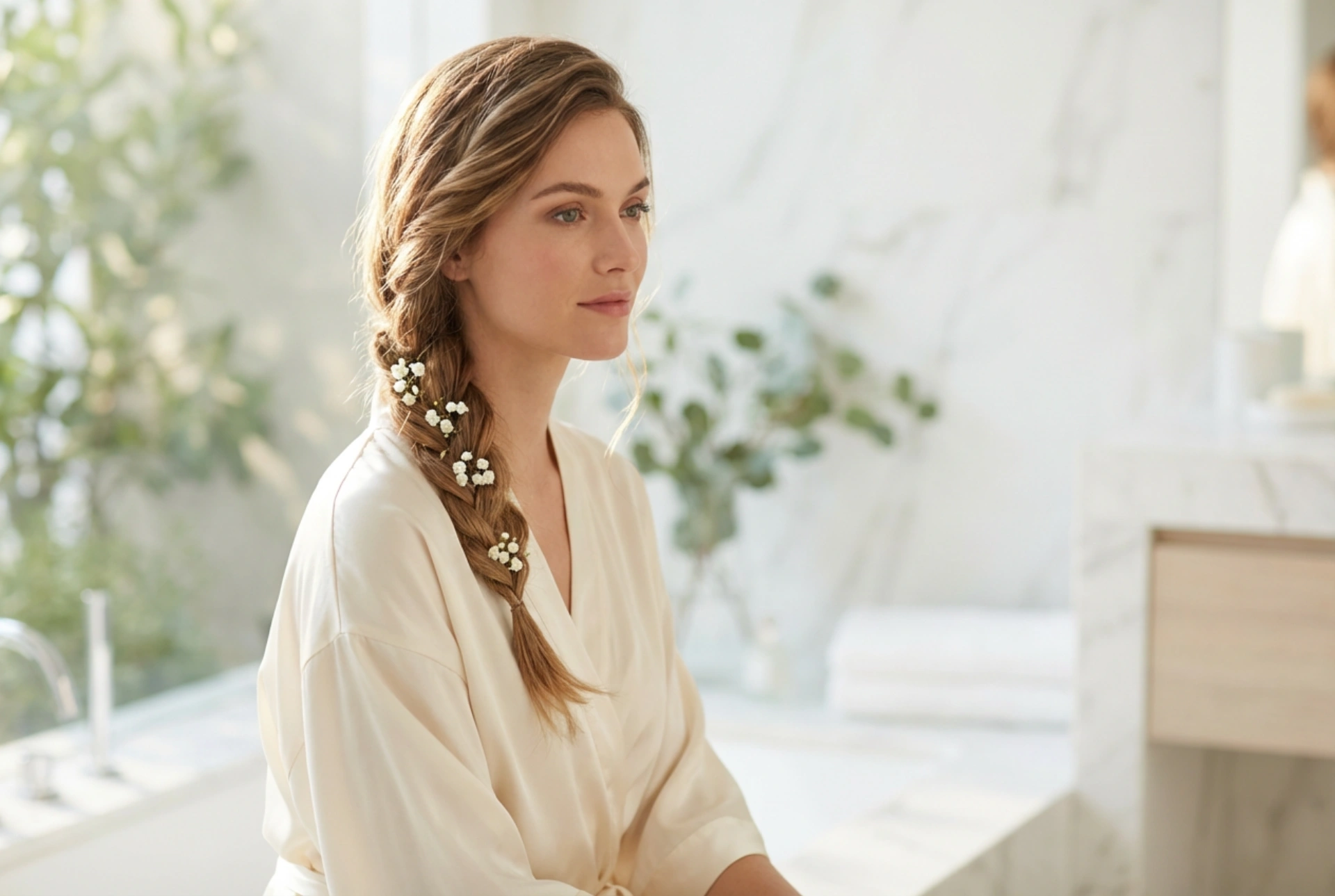 Sidofläta till bröllop: tre beprövade frisyrer