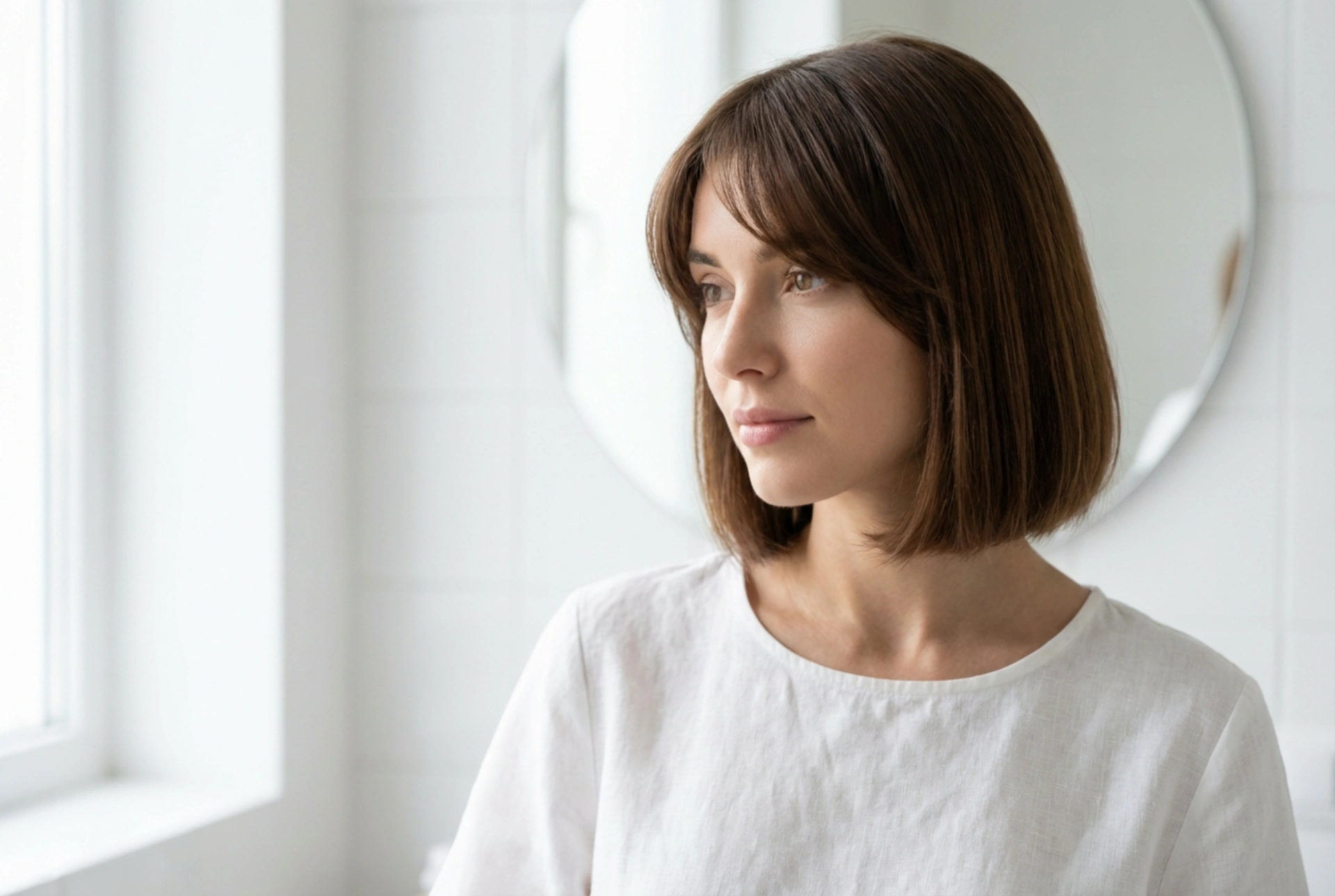 Mellanlånga bob-frisyrer med lugg: hur man stylar dem till vardags