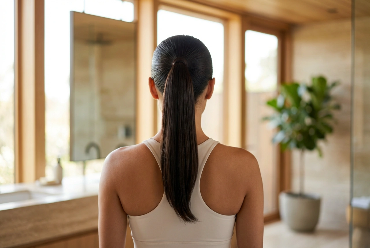 Hästsvans: en slät, hög eller låg frisyr för vardag och träning