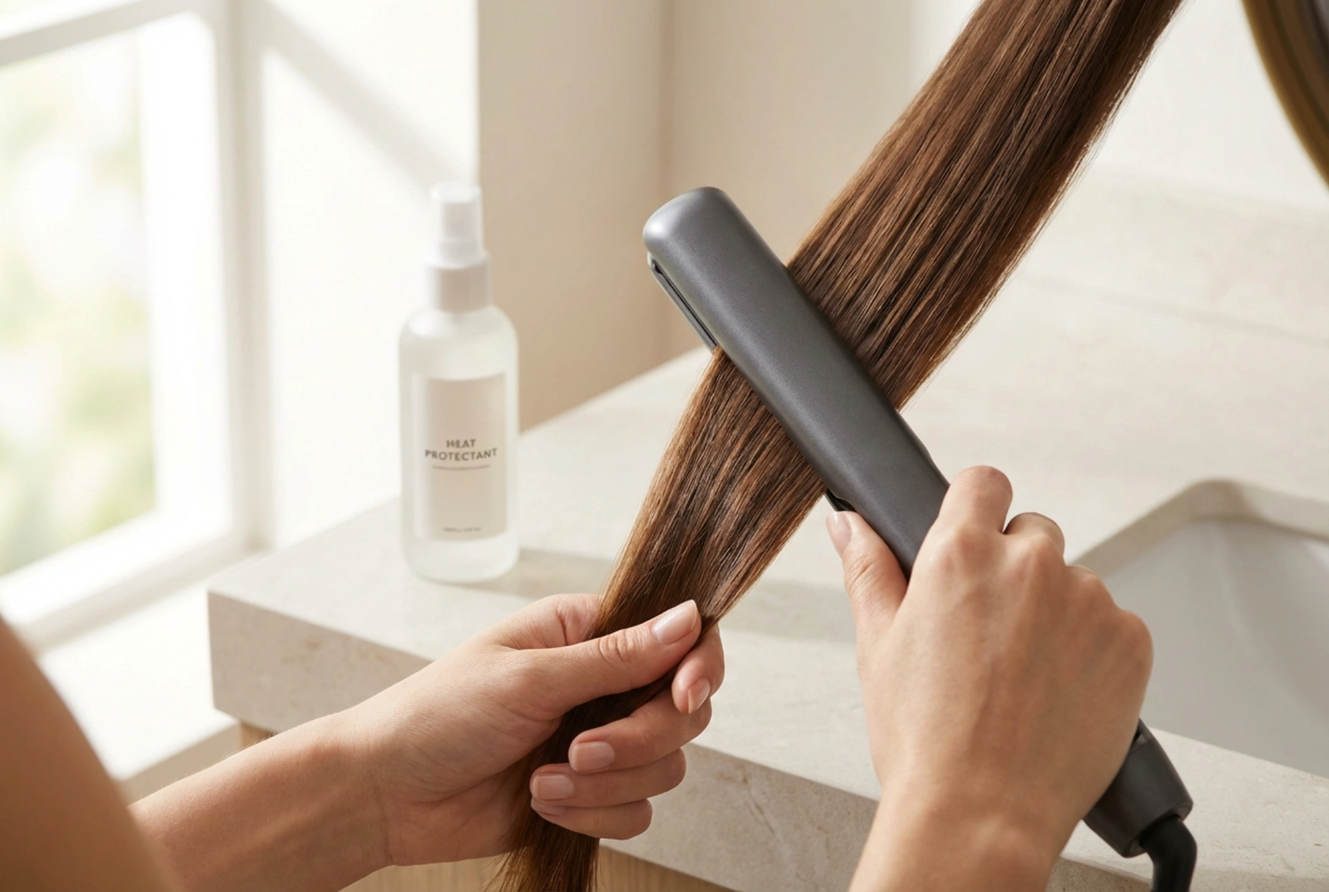Plattång: Steg för steg till slätt hår och värmeskydd