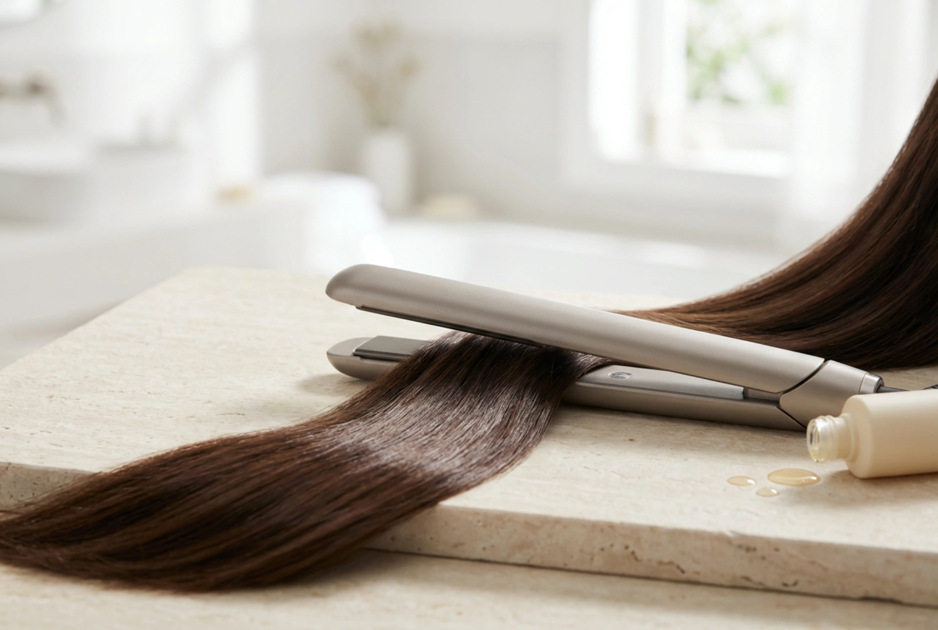 Plattänger: plattor, temperaturer och metoden för slätt, glänsande hår