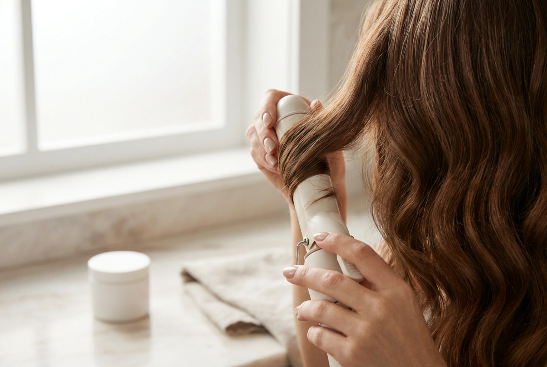 Tjock locktång: Stora vågor och volym steg för steg