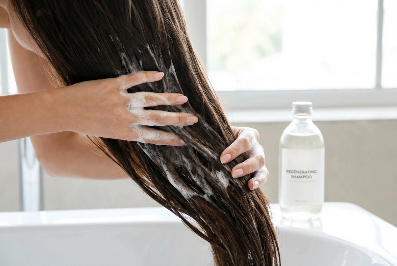 Guide till hårvård: regenererande schampo steg för steg