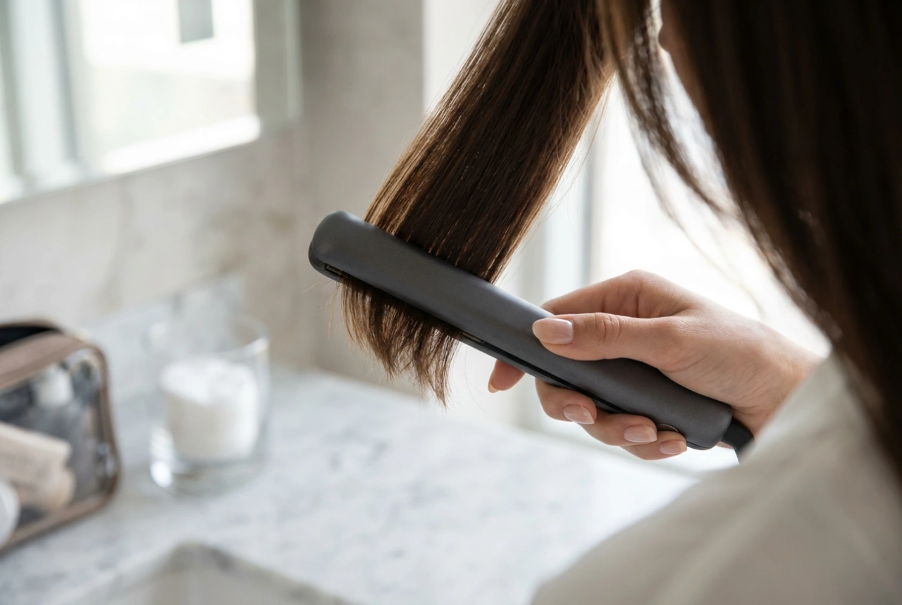 Miniplattång för hår: detaljer, lugg och styling på resan