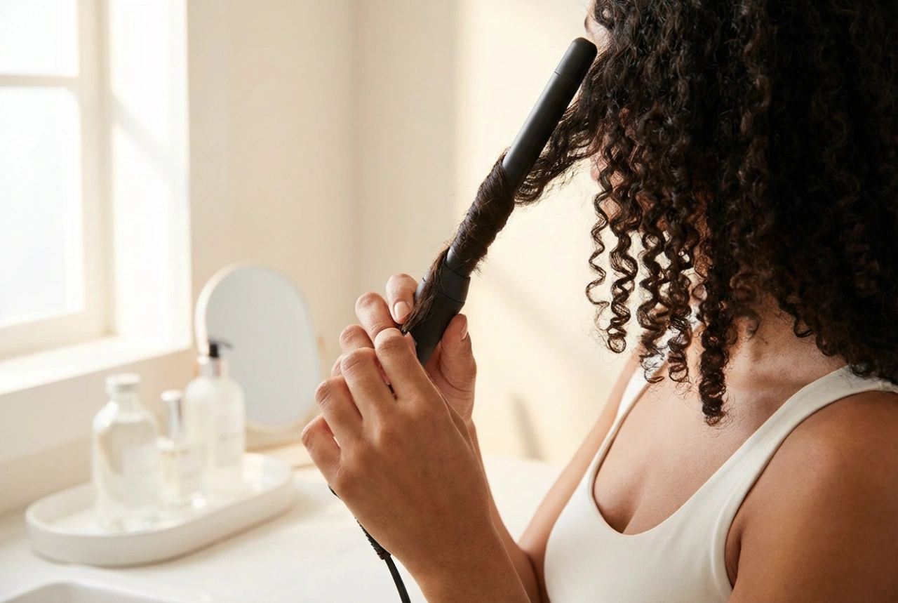 Tunn locktång: Skapa definierade spiraler och afro-lockar steg för steg