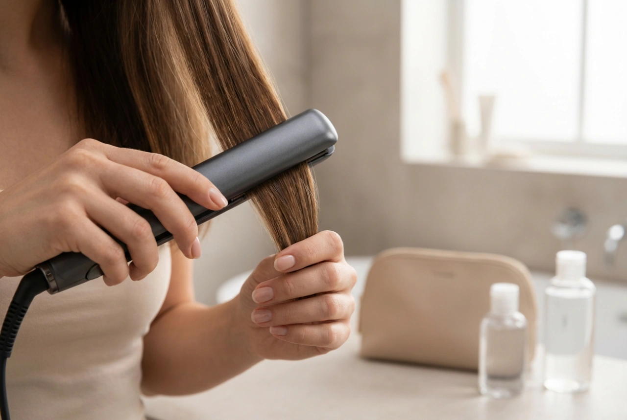 Reseplattång för hår: kompakt styling på resan