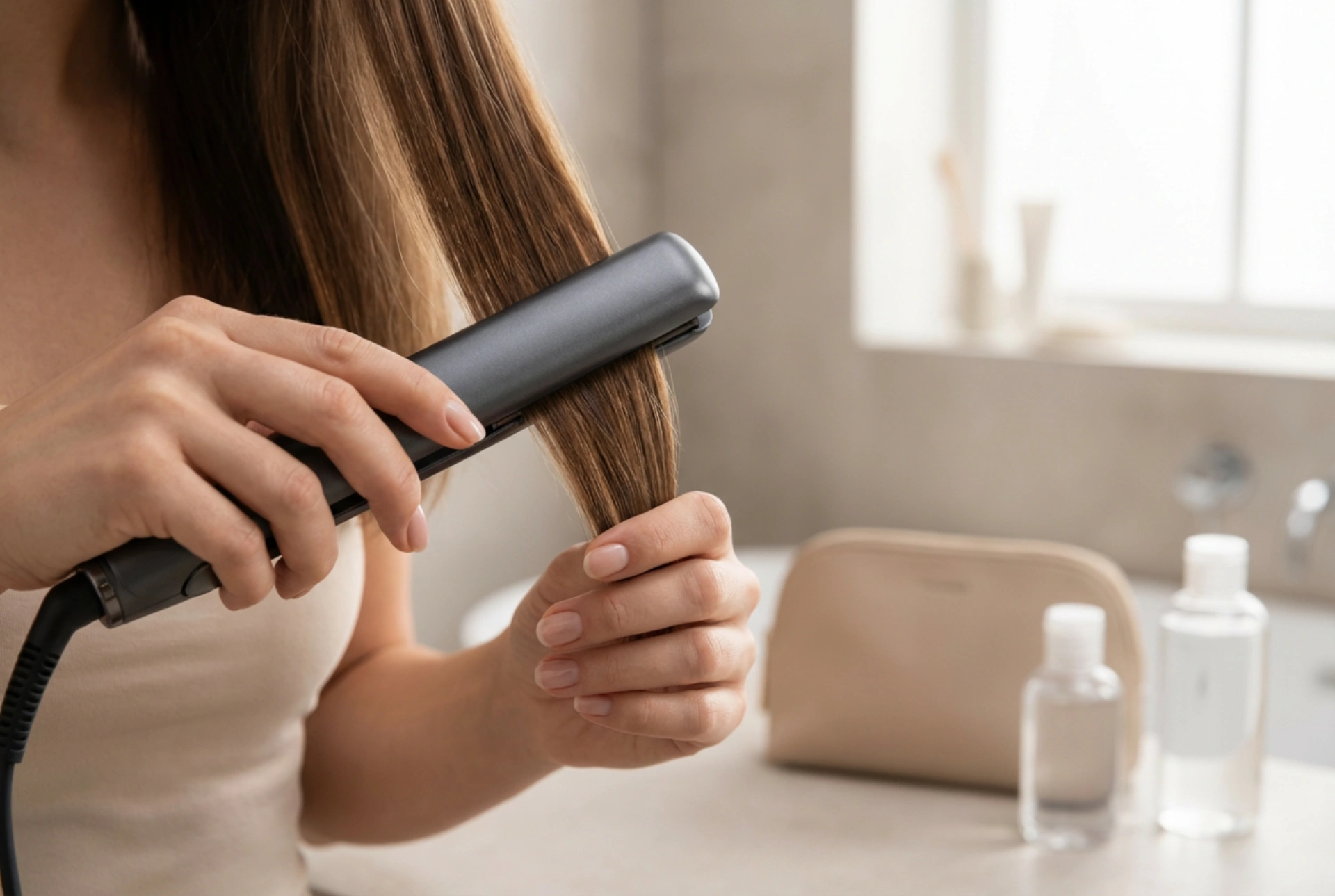 Reseplattång för hår: kompakt styling på resan