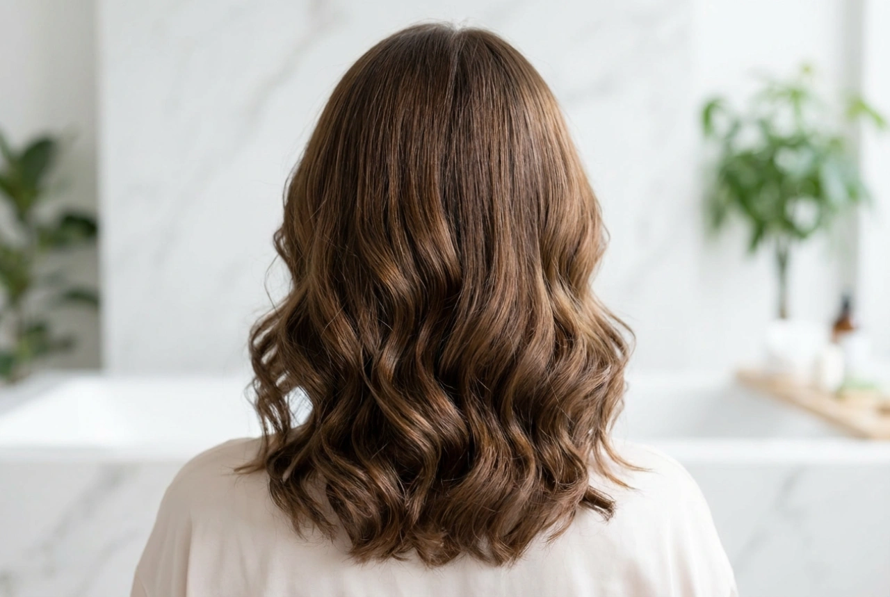 Vågor i axellångt hår: en steg-för-steg-guide och fixering