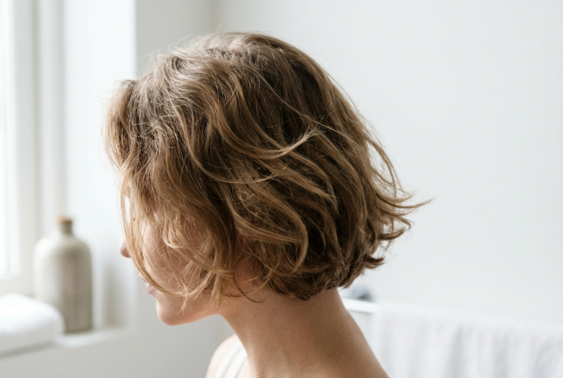 Lätta vågor i kort hår: naturlig effekt utan att tynga ner