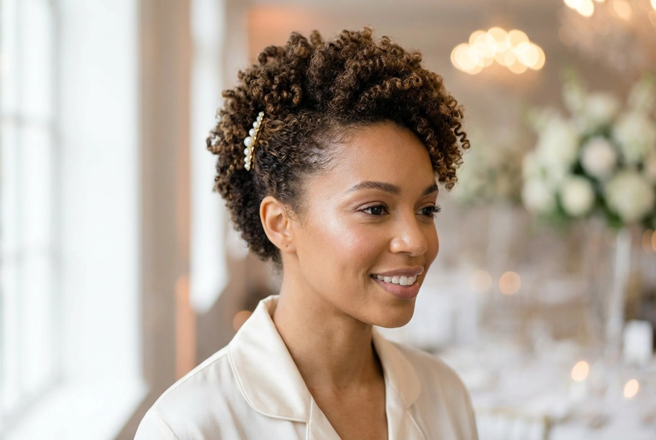 Eleganta lockar för kort hår till bröllop: styling och hållbarhet