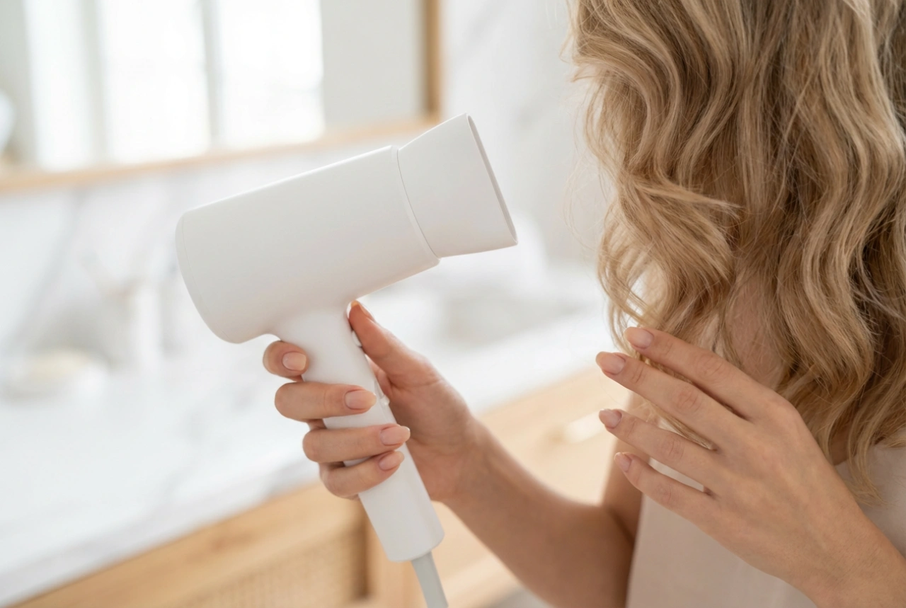 Lätt hårfön: bekväm torkning utan att belasta handleden