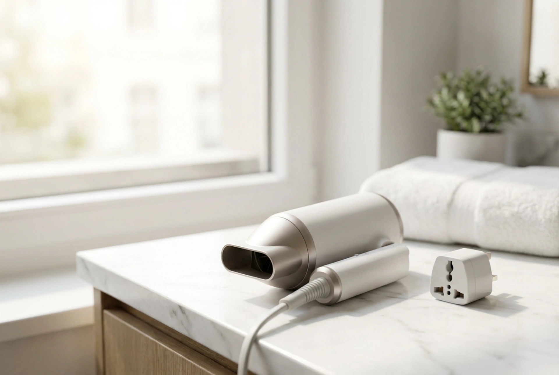 Resehårfön: smart design, adaptrar och användning