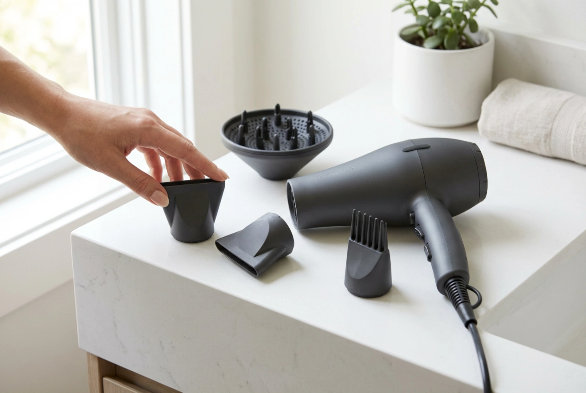 Bemästra din hårfön: Guiden till munstycken och rätt teknik