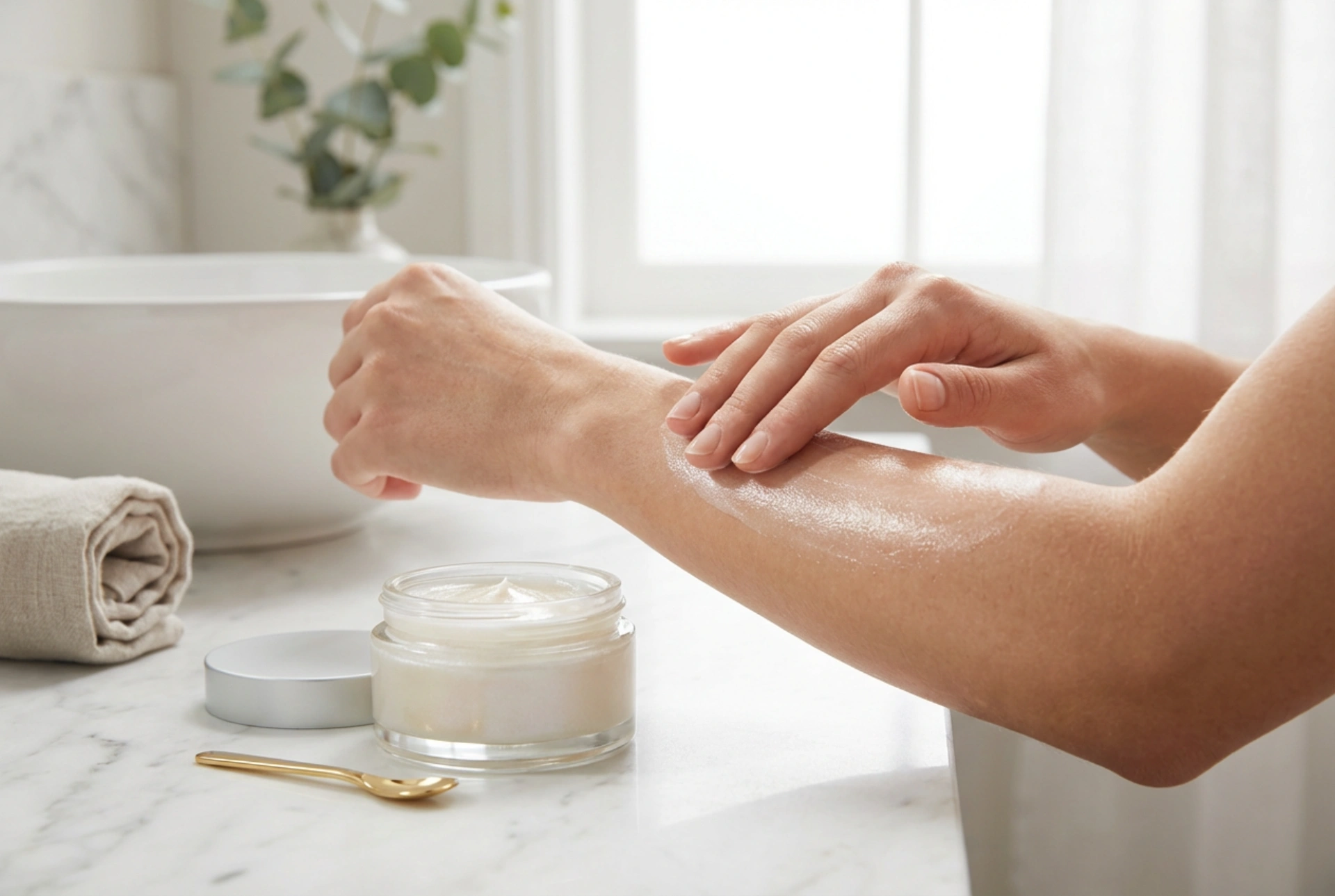 Kroppslotion med skimmer utan ränder: applicering och effekter