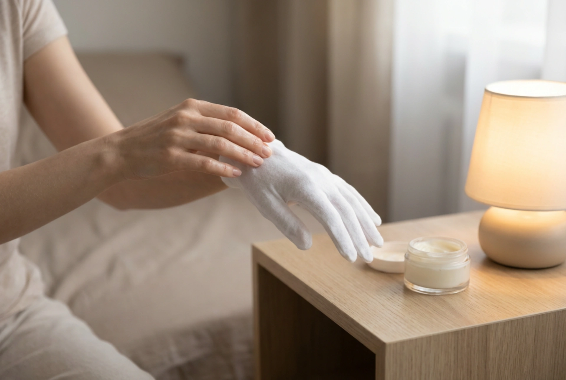 Nattlig handvård för nariga händer: ocklusion och handskar