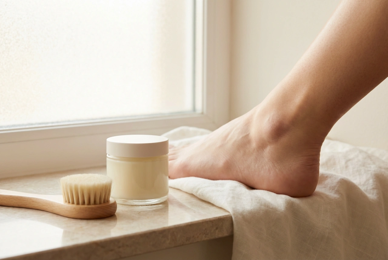 Spruckna hälar: Mjukgörning, exfoliering och skydd