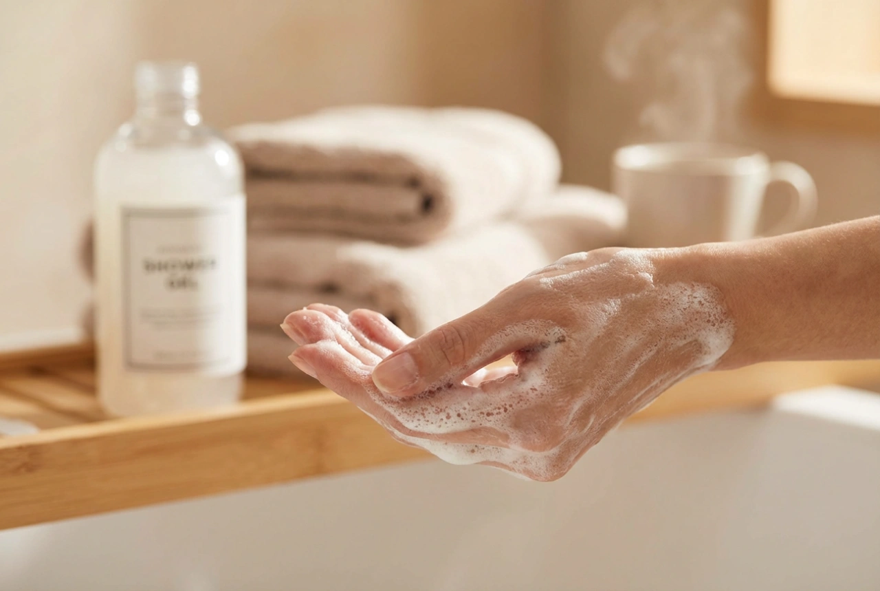 Krämig duschgel för vintern: Så vårdar du huden för optimal komfort