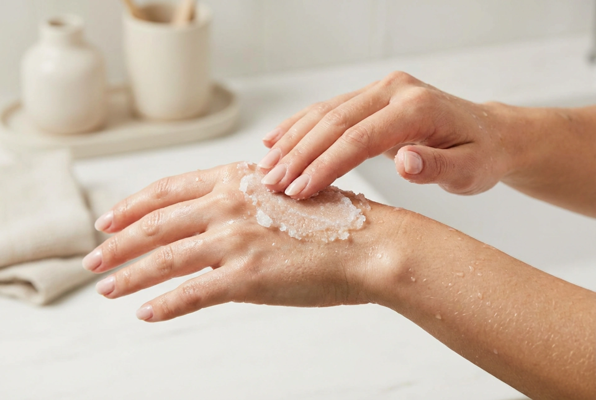 Sockerskrubb: Ett enkelt sätt för slät hud och förbättrad absorption