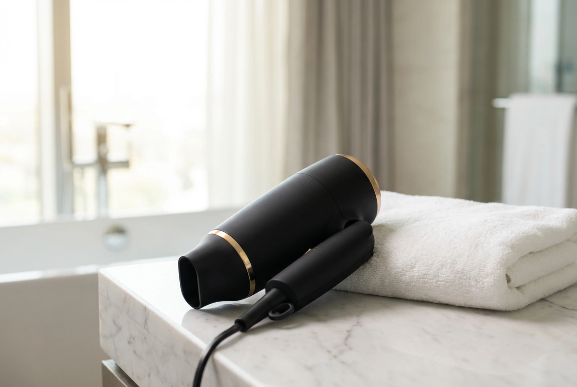 Resefön: kompakt torkning på hotellet och säkerhet