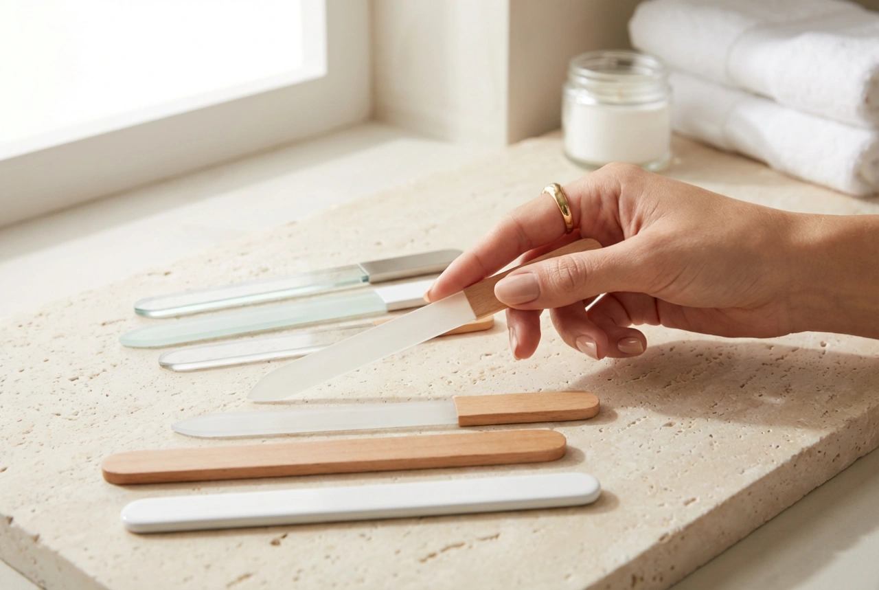 Set med nagelfilar: grovlek, former och rätt teknik