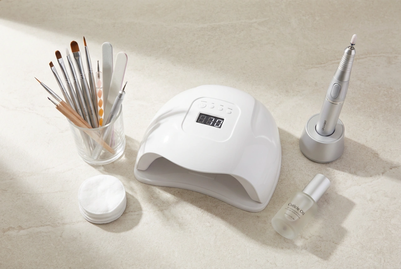 Utrustning för att göra naglar: från lampa till nagelfräs och hur man använder den