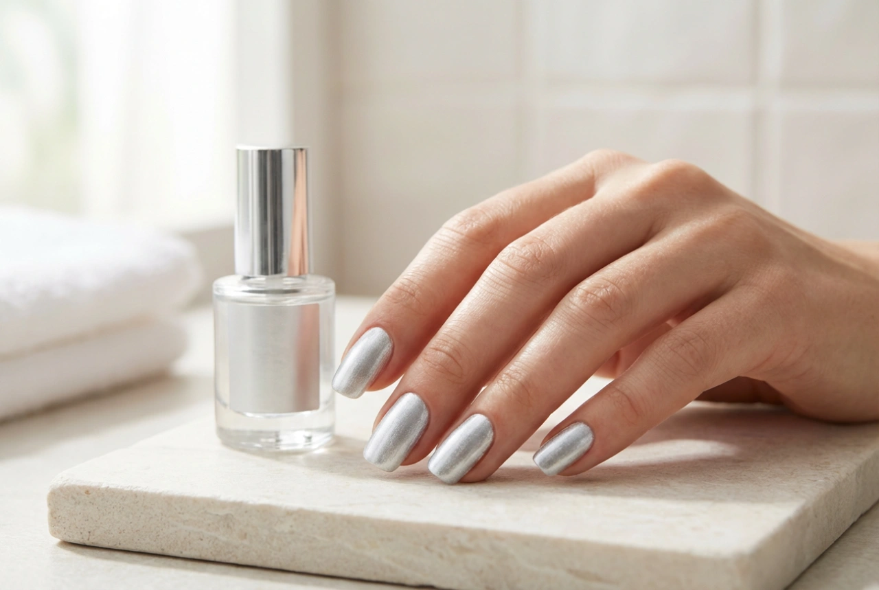 Silver nagellack: Jämn täckning, lager och skydd
