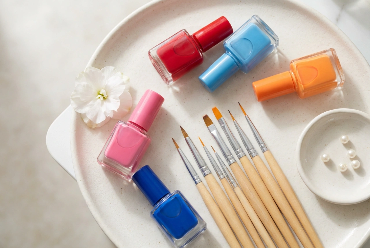 Nagellack för nagelkonst: typer, penslar och appliceringstekniker