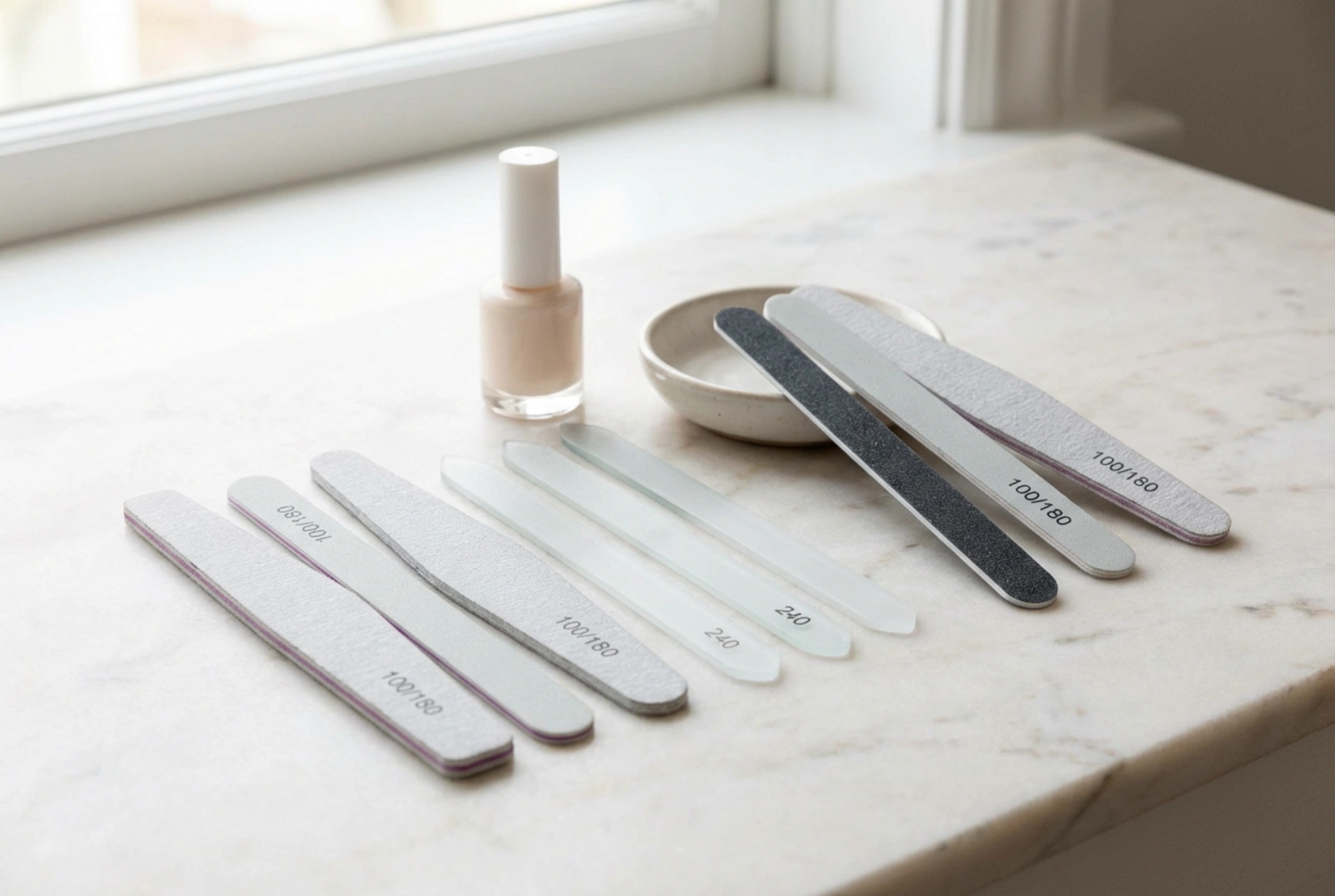 Nagelfilar 100/180: hur man väljer rätt kornstorlek för olika uppgifter