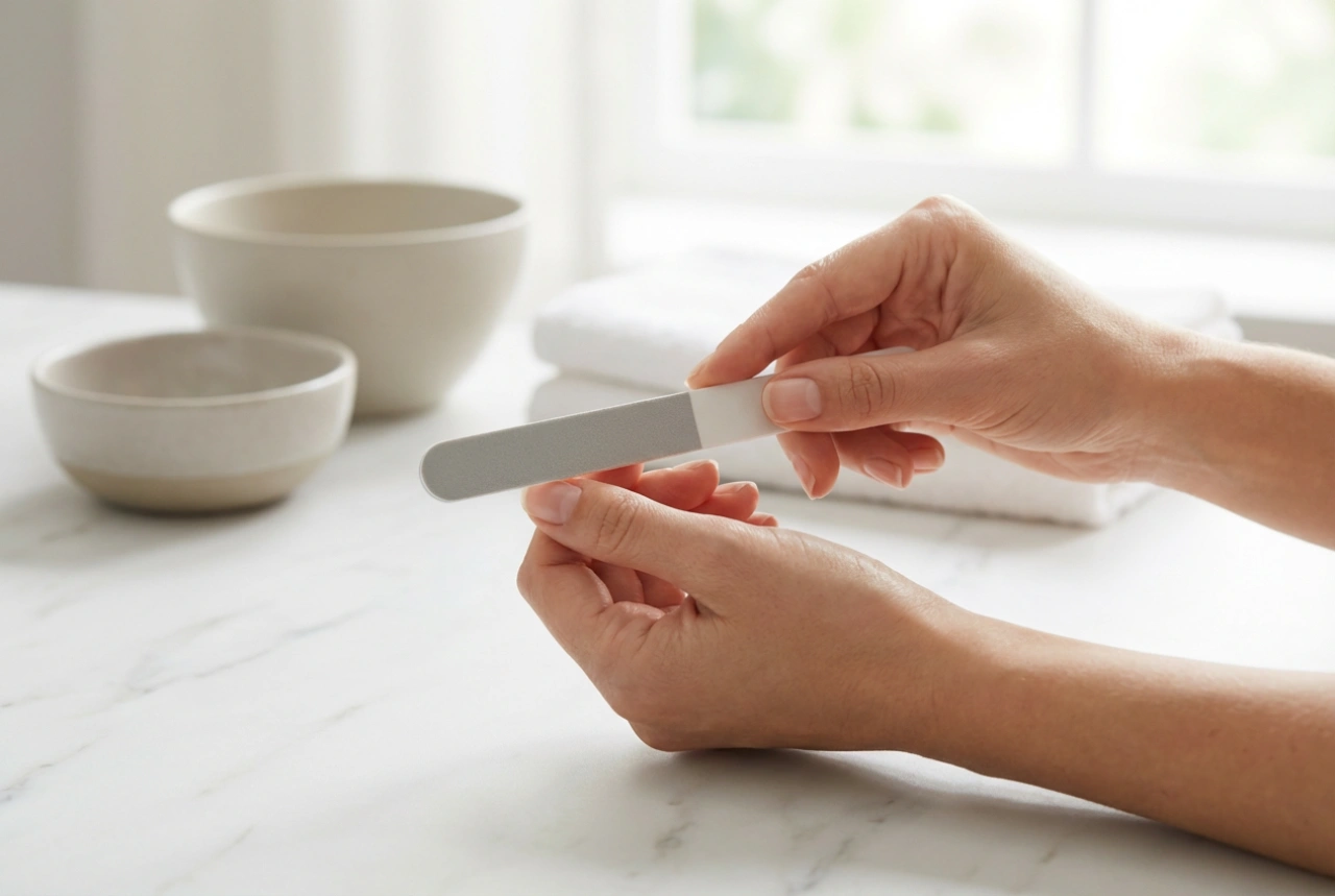 Nagelfil 180/240: matta ner och jämna ut steg för steg