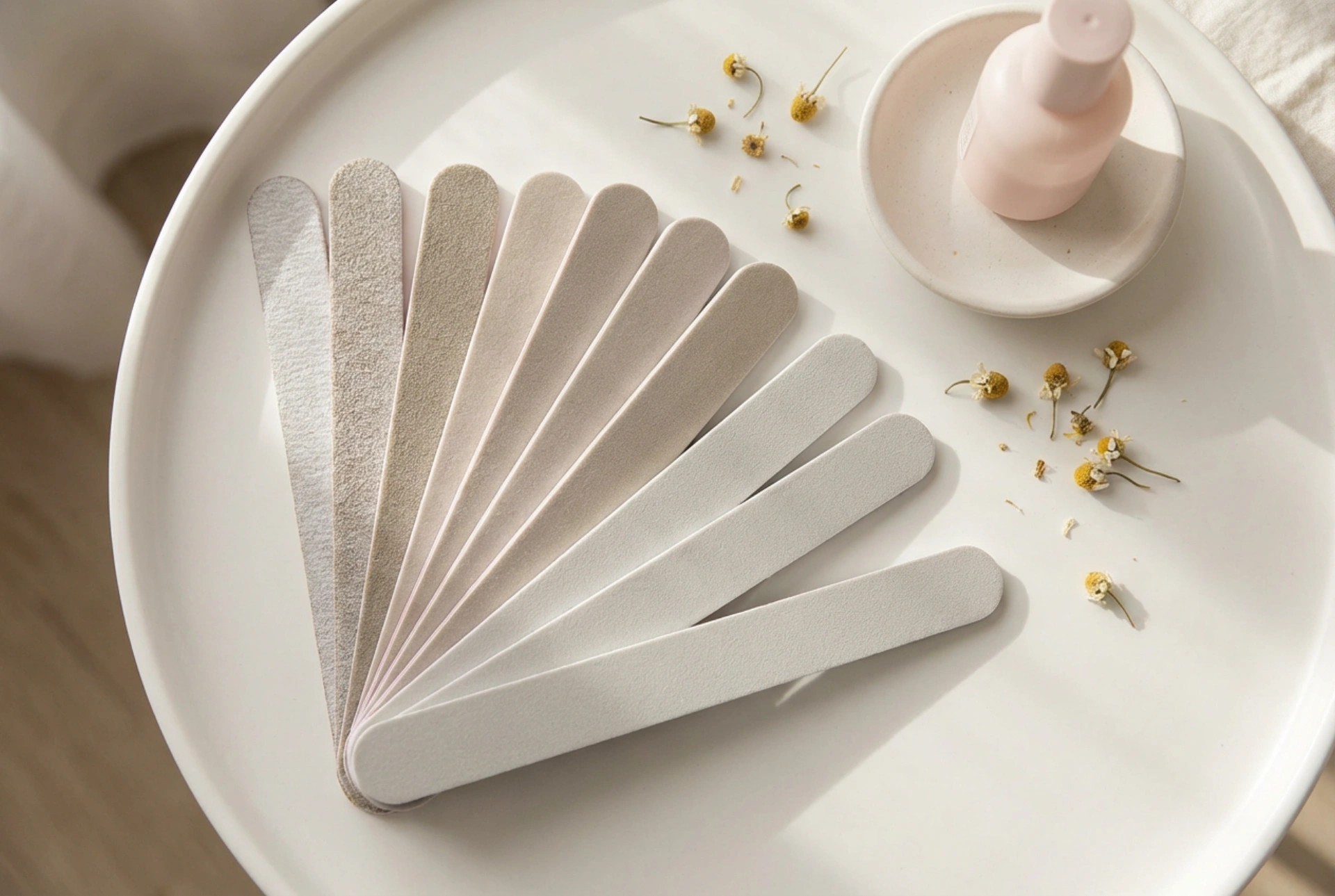 Engångsnagelfilar: hygienprinciper och korrekt kornstorlek