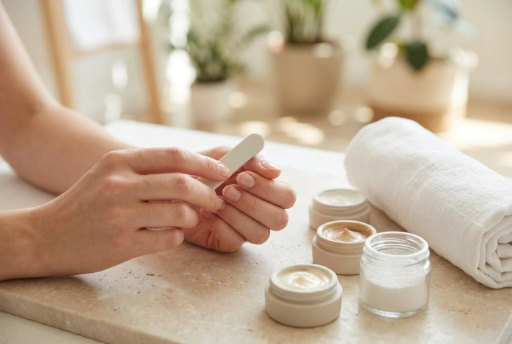 Japansk manikyr steg för steg: förberedelse av nagelplattan, pasta, puder och vård
