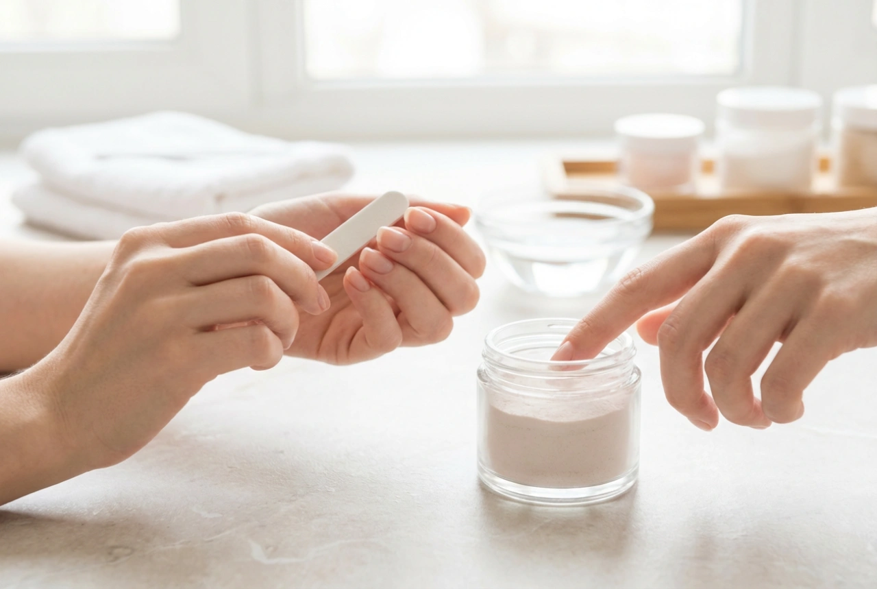 Titaniumnaglar i praktiken: förberedelse av nagelplattan och doppning