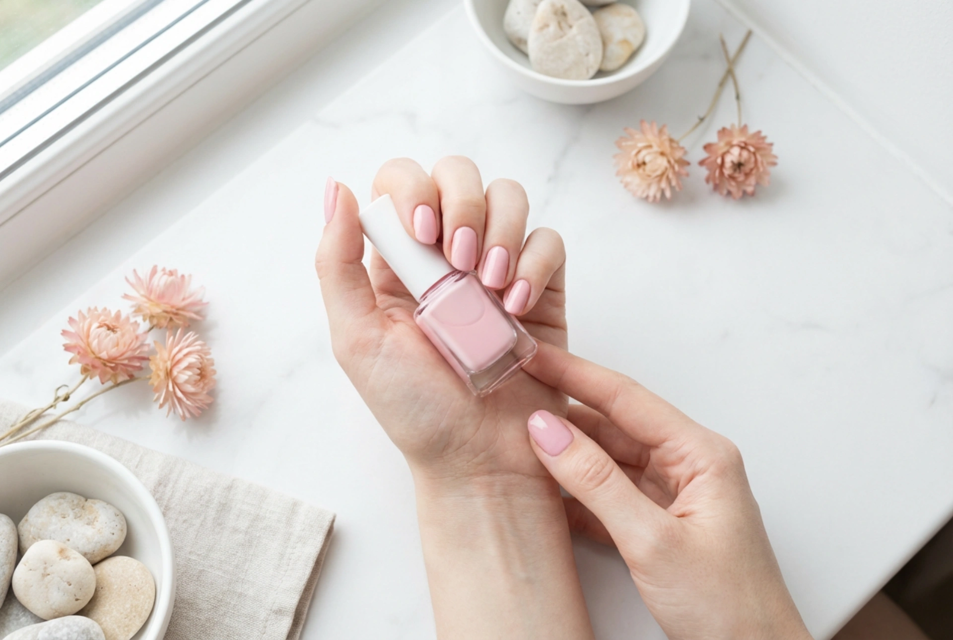 Få perfekta rosa naglar utan ränder: Guide till nyansval och applicering