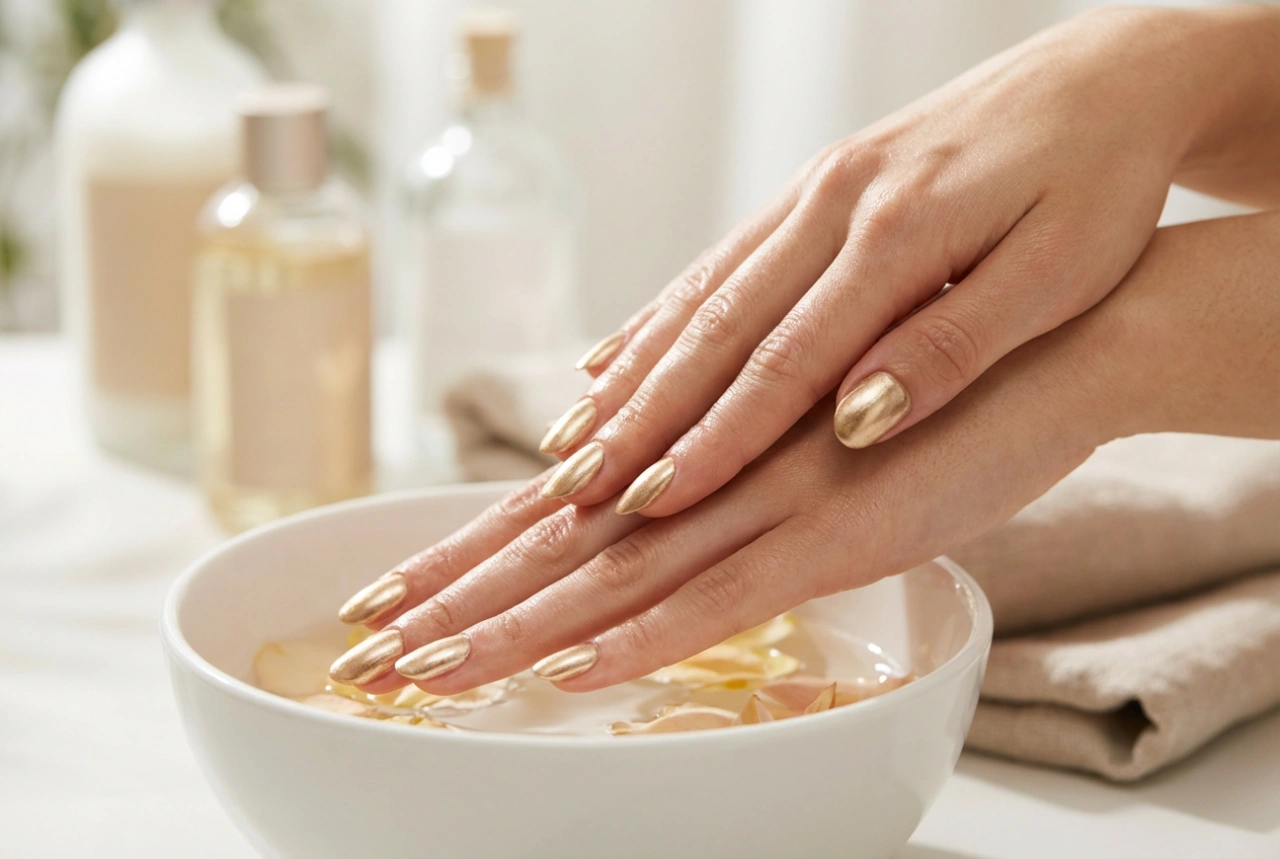 Guldnaglar för vardag och fest: hur man uppnår en jämn glans